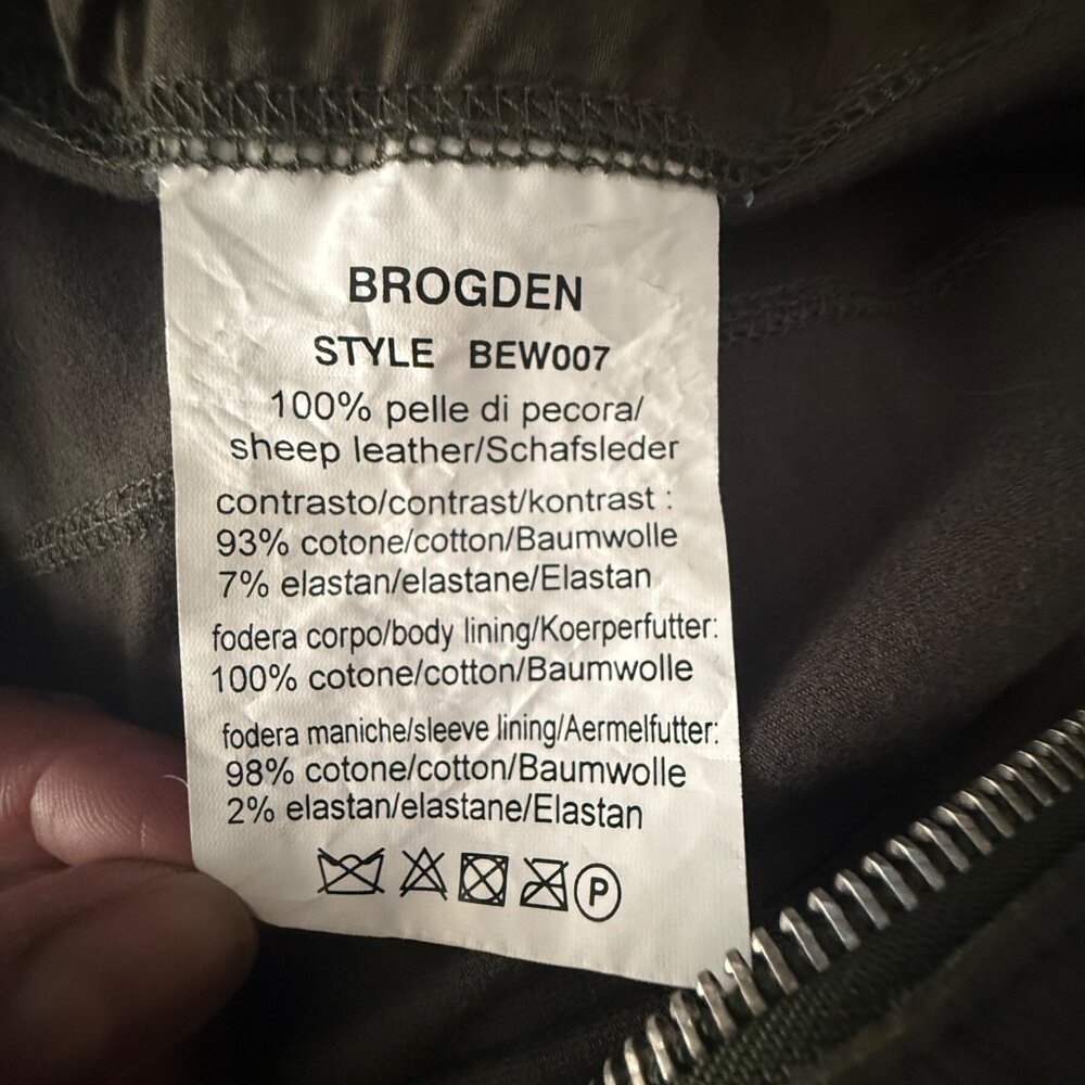 Brogden Womens Leather Jacket L Brown - Picture 6 of 6